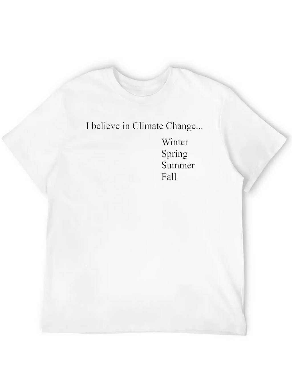 Climate Change (white) Unisex Short Sleeve Soft Cotton T-Shirt – Casual Everyday Wear