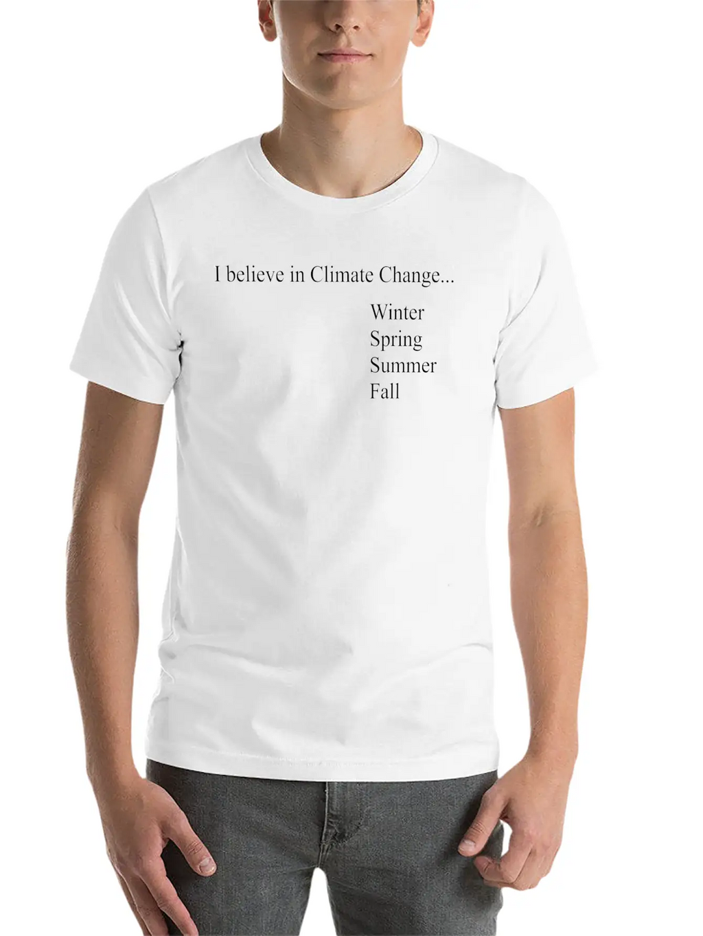 Climate Change (white) Unisex Short Sleeve Soft Cotton T-Shirt – Casual Everyday Wear