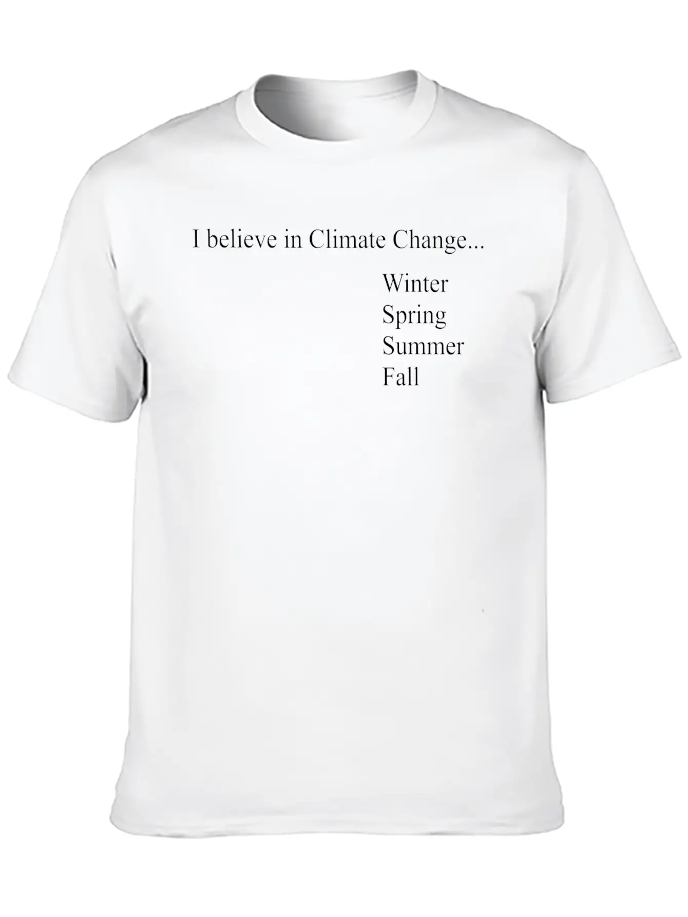 Climate Change (white) Unisex Short Sleeve Soft Cotton T-Shirt – Casual Everyday Wear