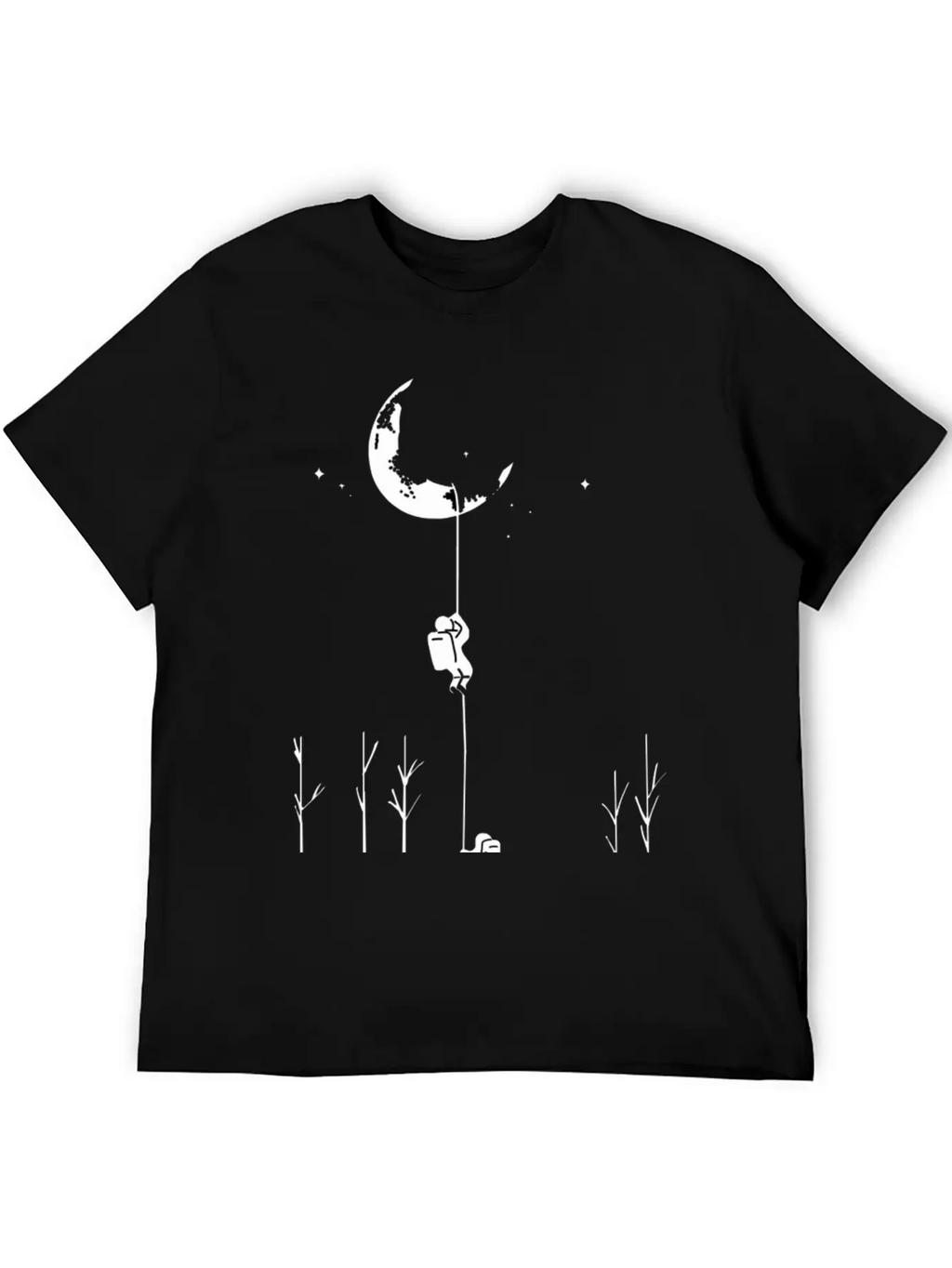Climbing The Moon - Astronaut Classic Fit Graphic Tee For Daily Comfort – Unisex Cotton Shirt