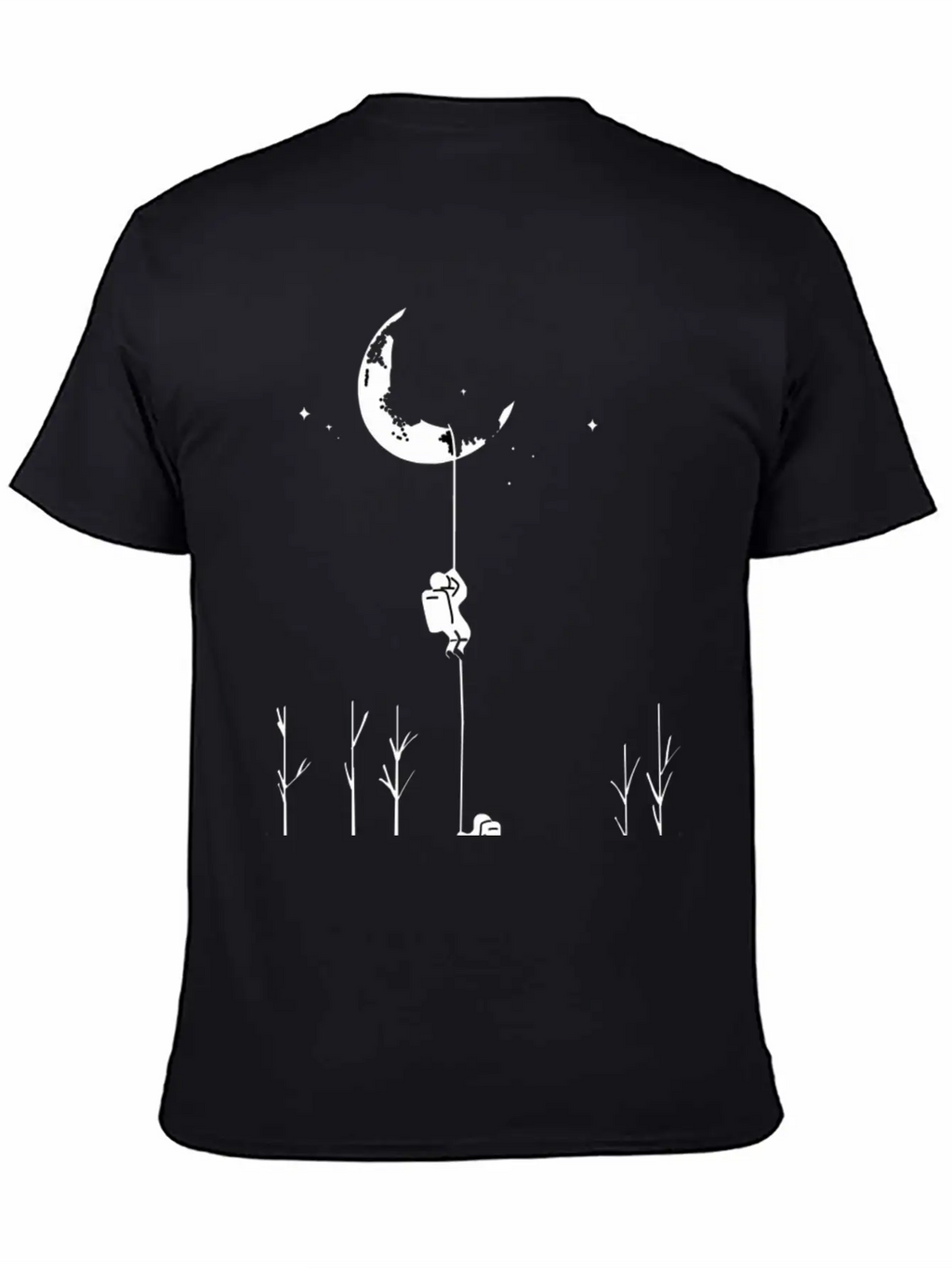 Climbing The Moon - Astronaut Classic Fit Graphic Tee For Daily Comfort – Unisex Cotton Shirt