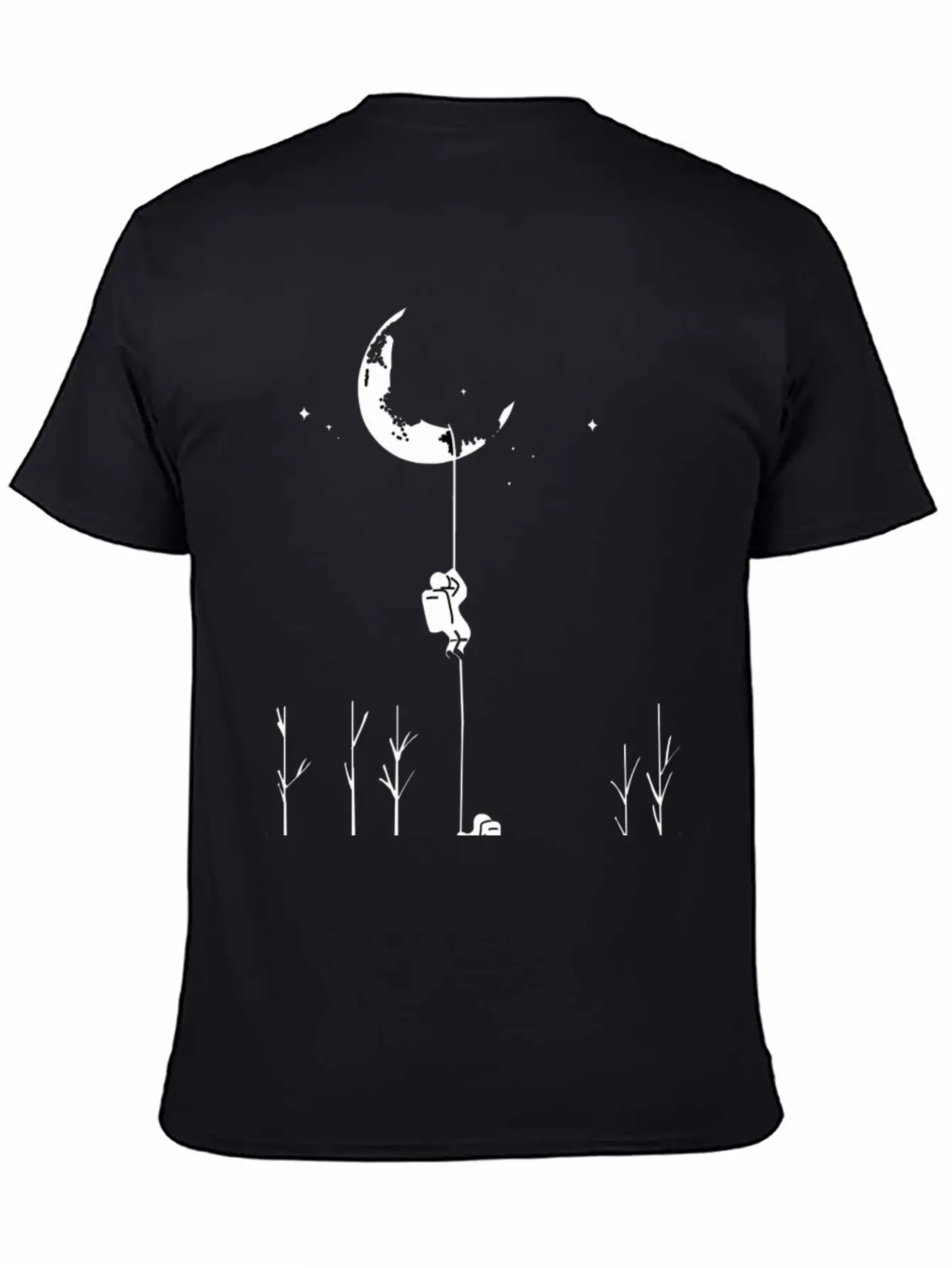 Climbing The Moon - Astronaut Classic Fit Graphic Tee For Daily Comfort – Unisex Cotton Shirt