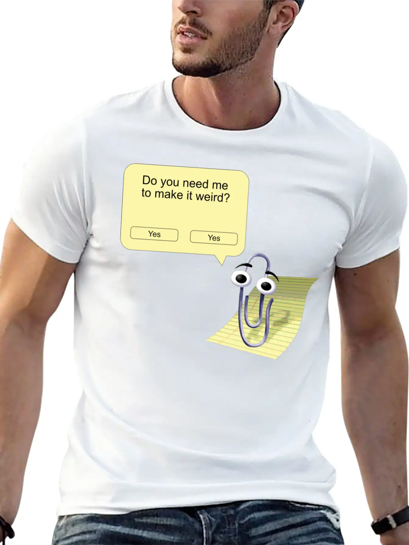 Clippy Make It Weird Classic Fit Graphic Tee For Daily Comfort – Unisex Cotton Shirt