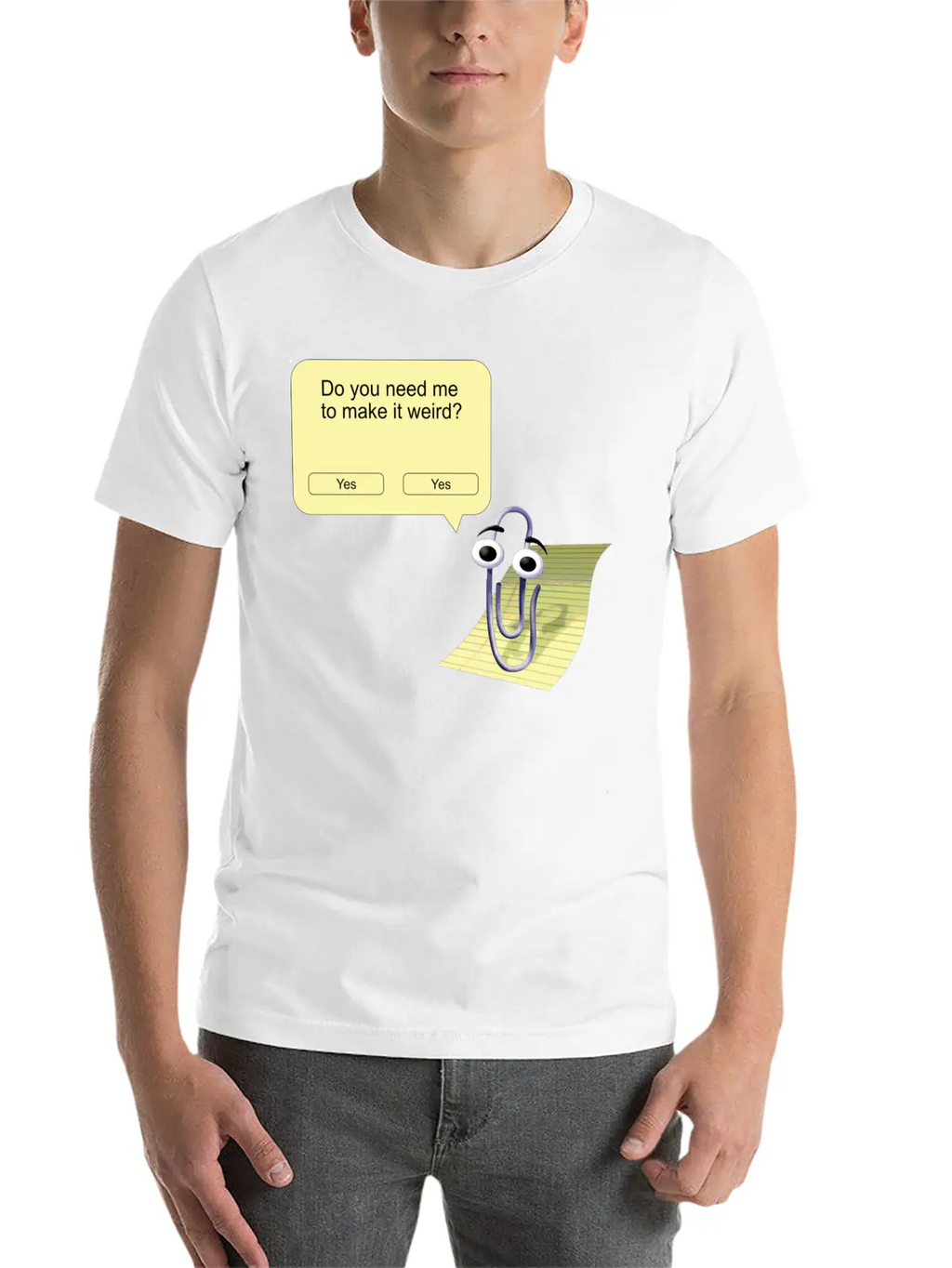 Clippy Make It Weird Classic Fit Graphic Tee For Daily Comfort – Unisex Cotton Shirt