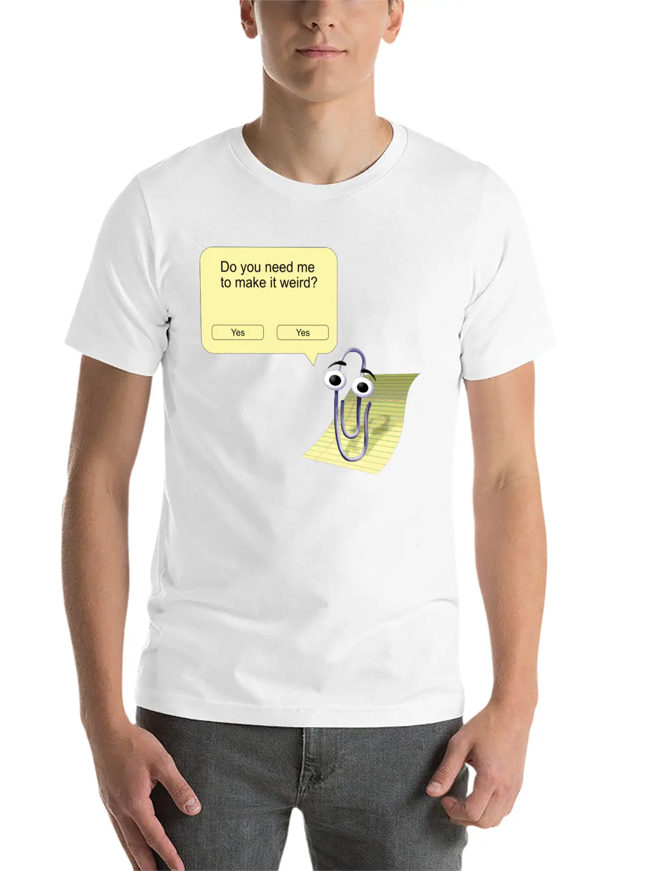 Clippy Make It Weird Classic Fit Graphic Tee For Daily Comfort – Unisex Cotton Shirt