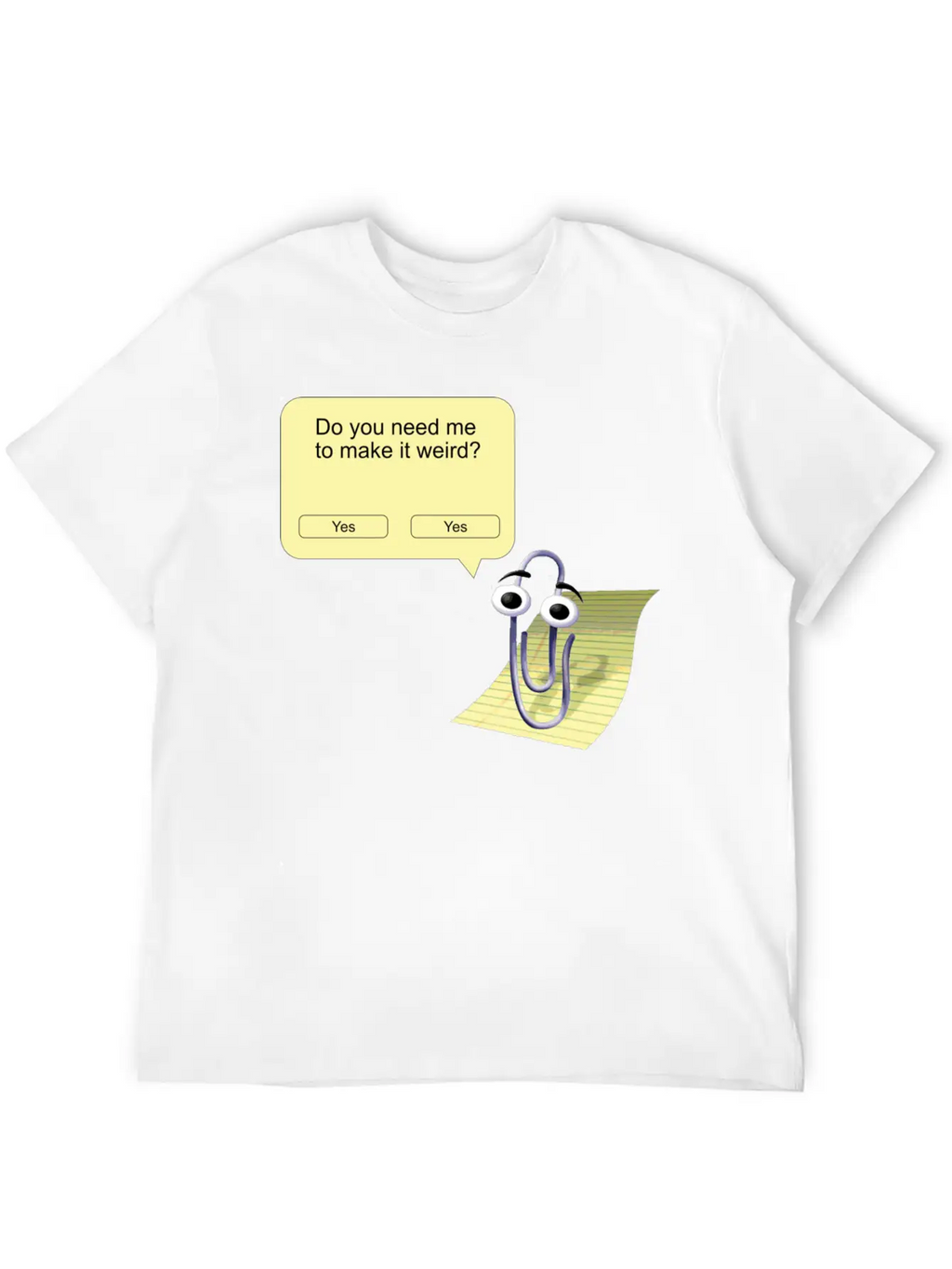 Clippy Make It Weird Classic Fit Graphic Tee For Daily Comfort – Unisex Cotton Shirt