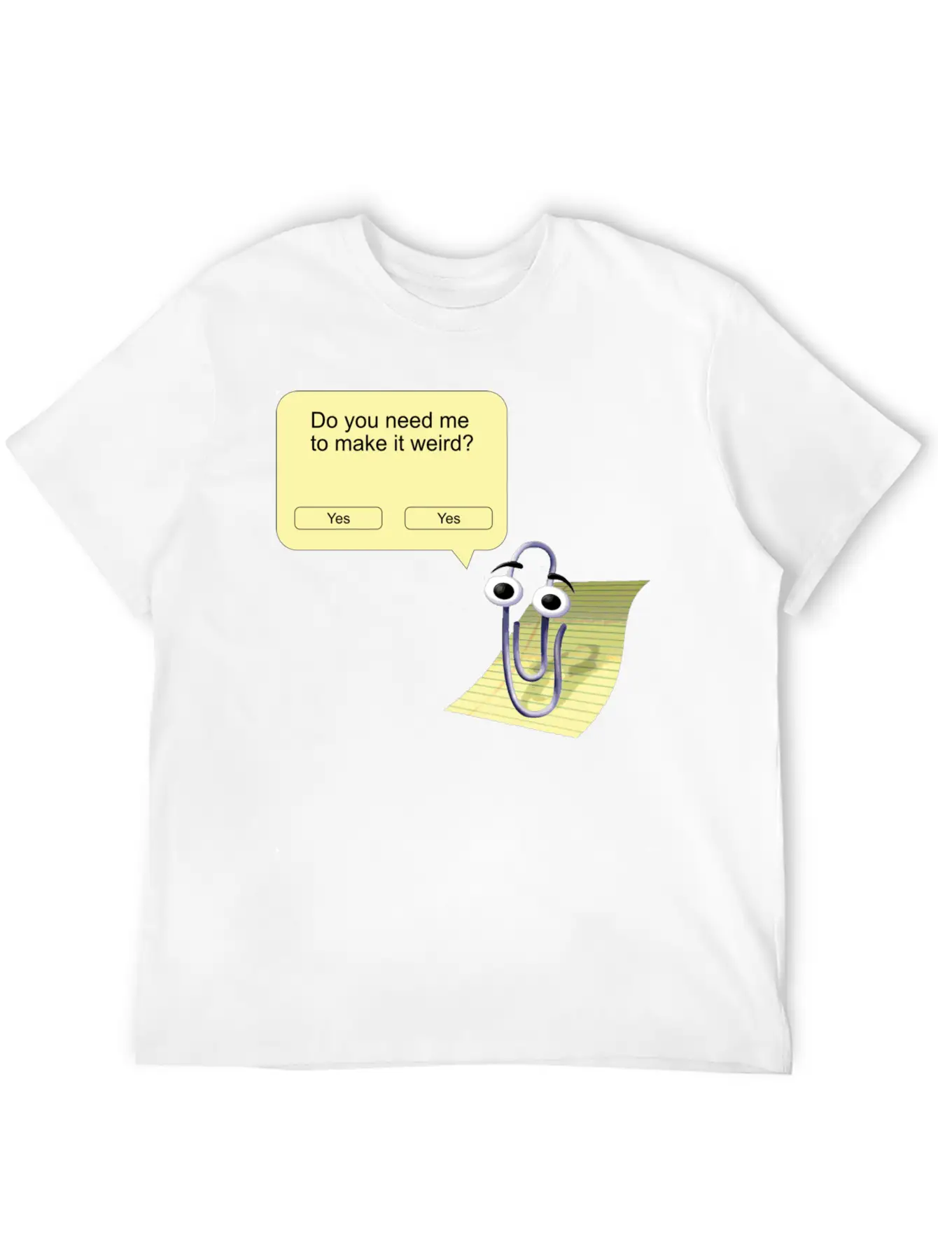Clippy Make It Weird Classic Fit Graphic Tee For Daily Comfort – Unisex Cotton Shirt