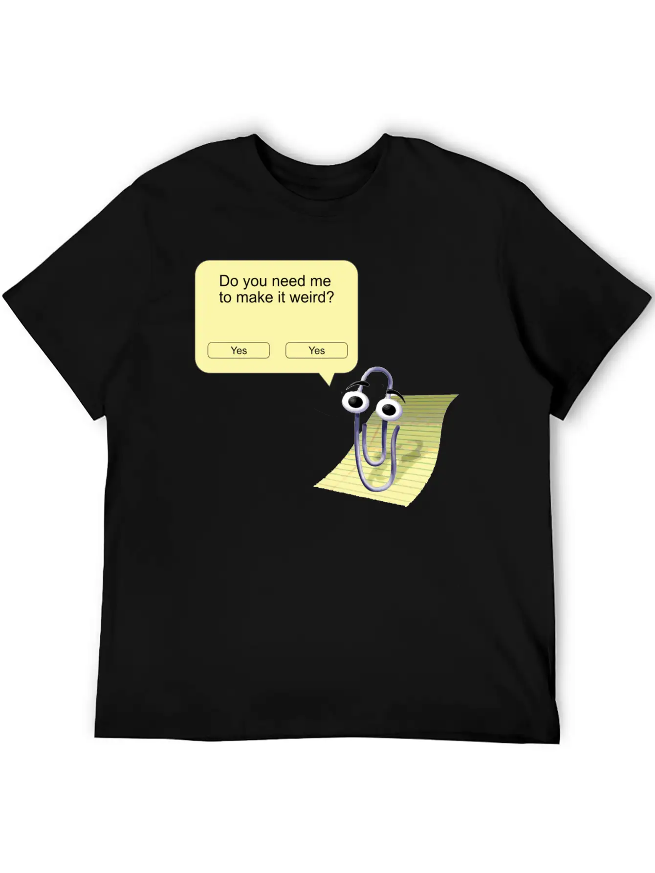 Clippy Make It Weird Classic Fit Graphic Tee For Daily Comfort – Unisex Cotton Shirt