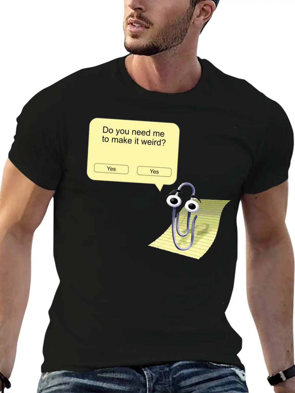 Clippy Make It Weird Classic Fit Graphic Tee For Daily Comfort – Unisex Cotton Shirt