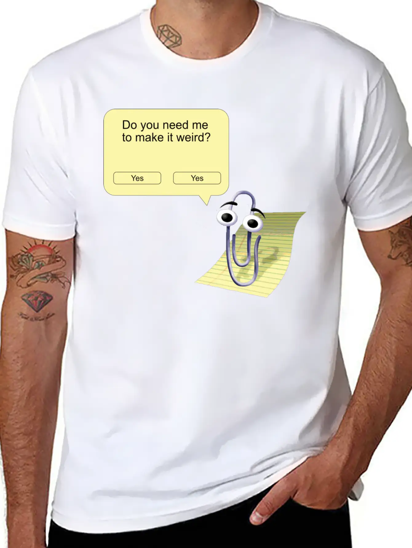 Clippy Make It Weird Classic Fit Graphic Tee For Daily Comfort – Unisex Cotton Shirt
