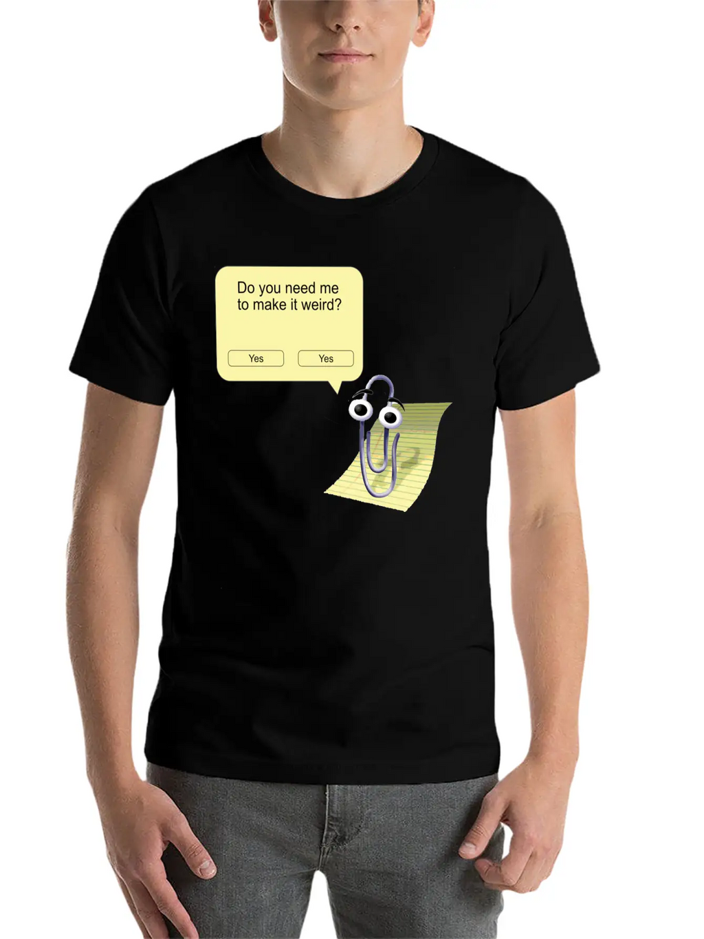 Clippy Make It Weird Classic Fit Graphic Tee For Daily Comfort – Unisex Cotton Shirt