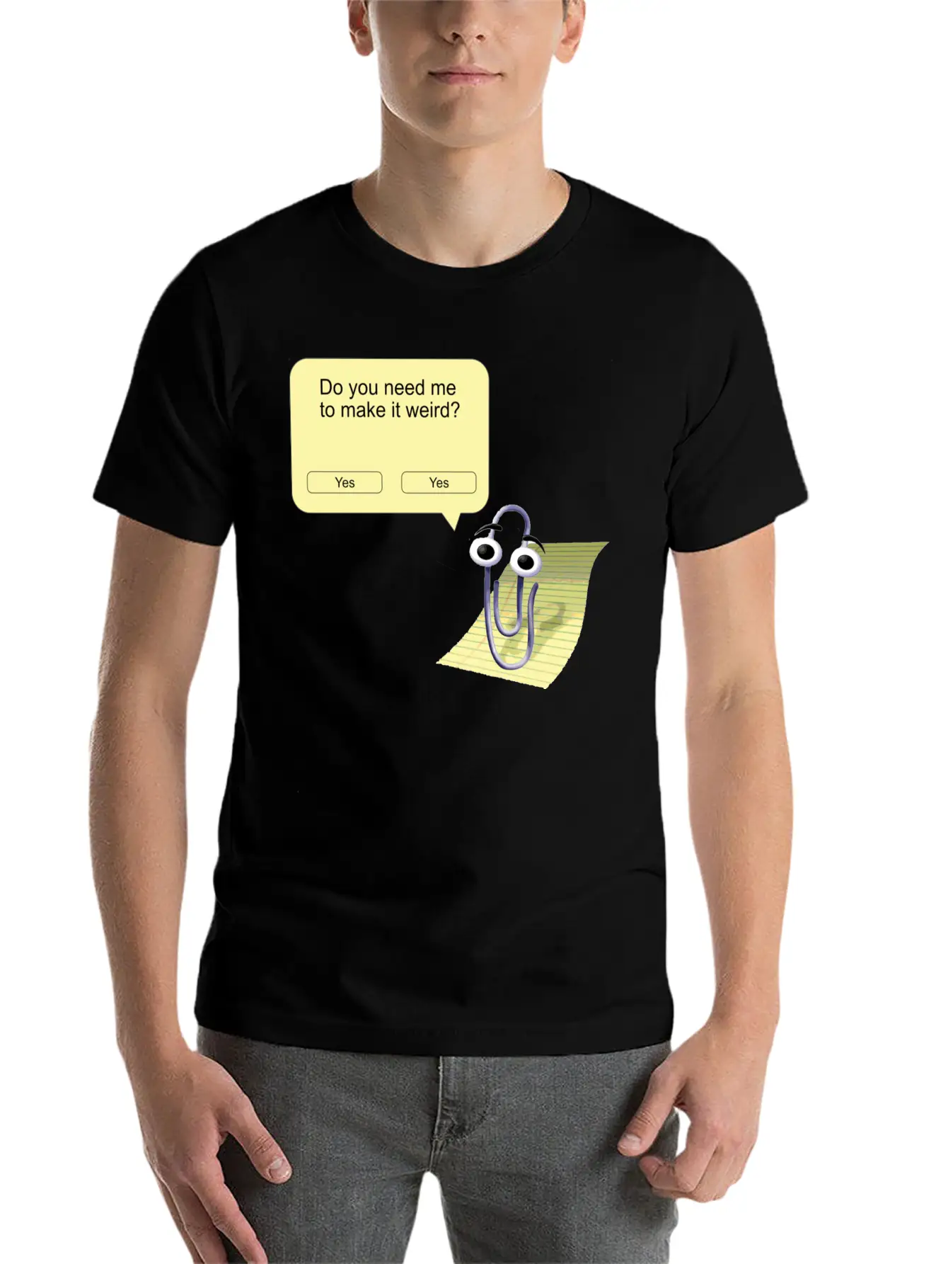 Clippy Make It Weird Classic Fit Graphic Tee For Daily Comfort – Unisex Cotton Shirt