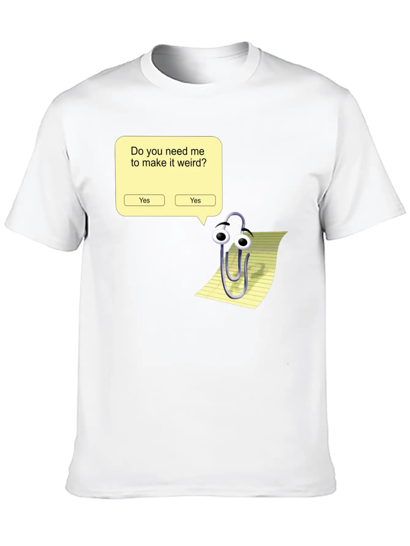 Clippy Make It Weird Classic Fit Graphic Tee For Daily Comfort – Unisex Cotton Shirt