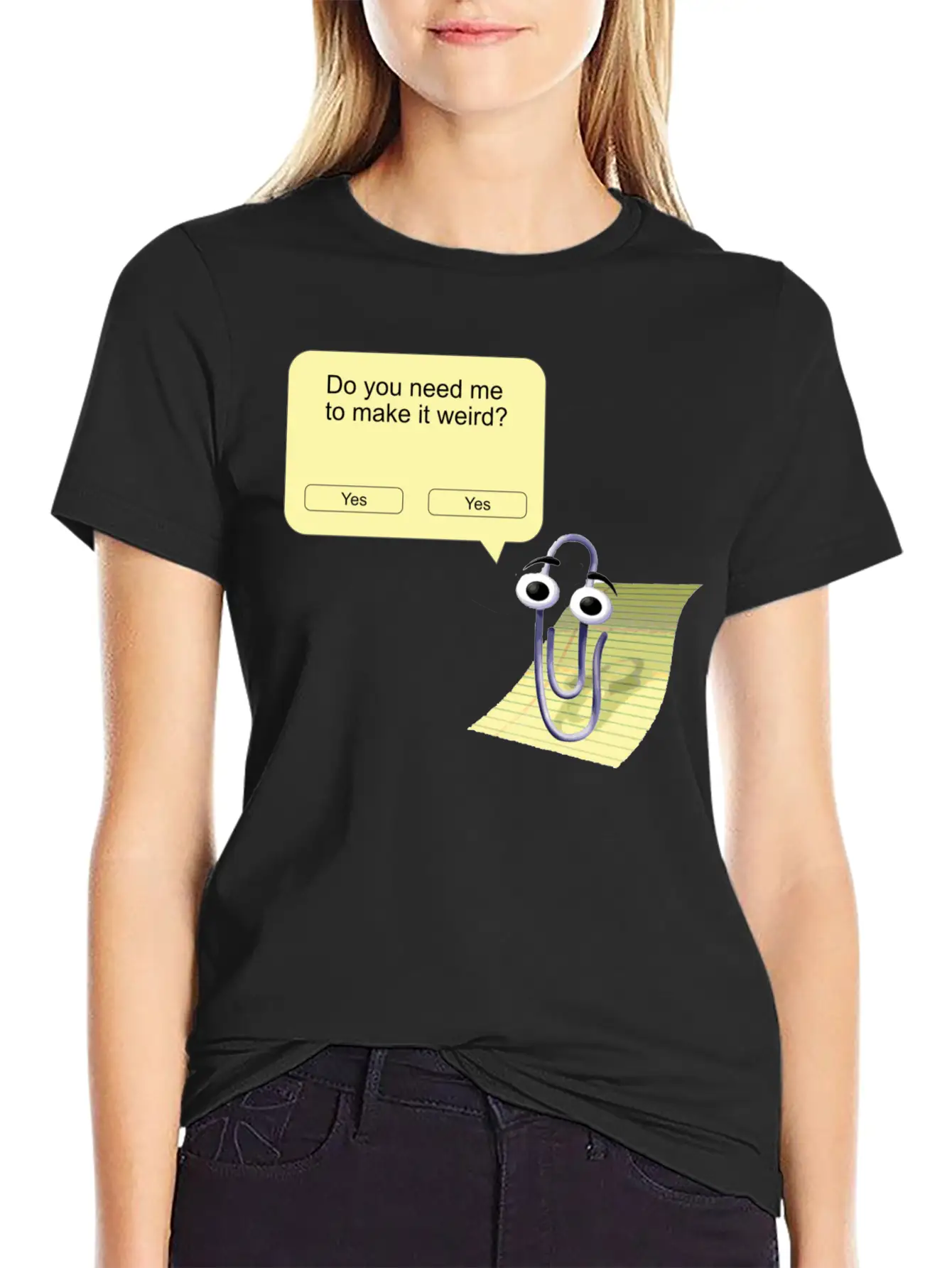 Clippy Make It Weird Classic Fit Graphic Tee For Daily Comfort – Unisex Cotton Shirt