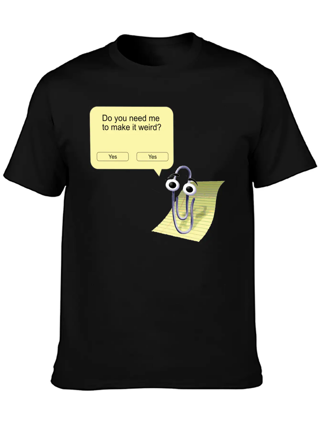 Clippy Make It Weird Classic Fit Graphic Tee For Daily Comfort – Unisex Cotton Shirt