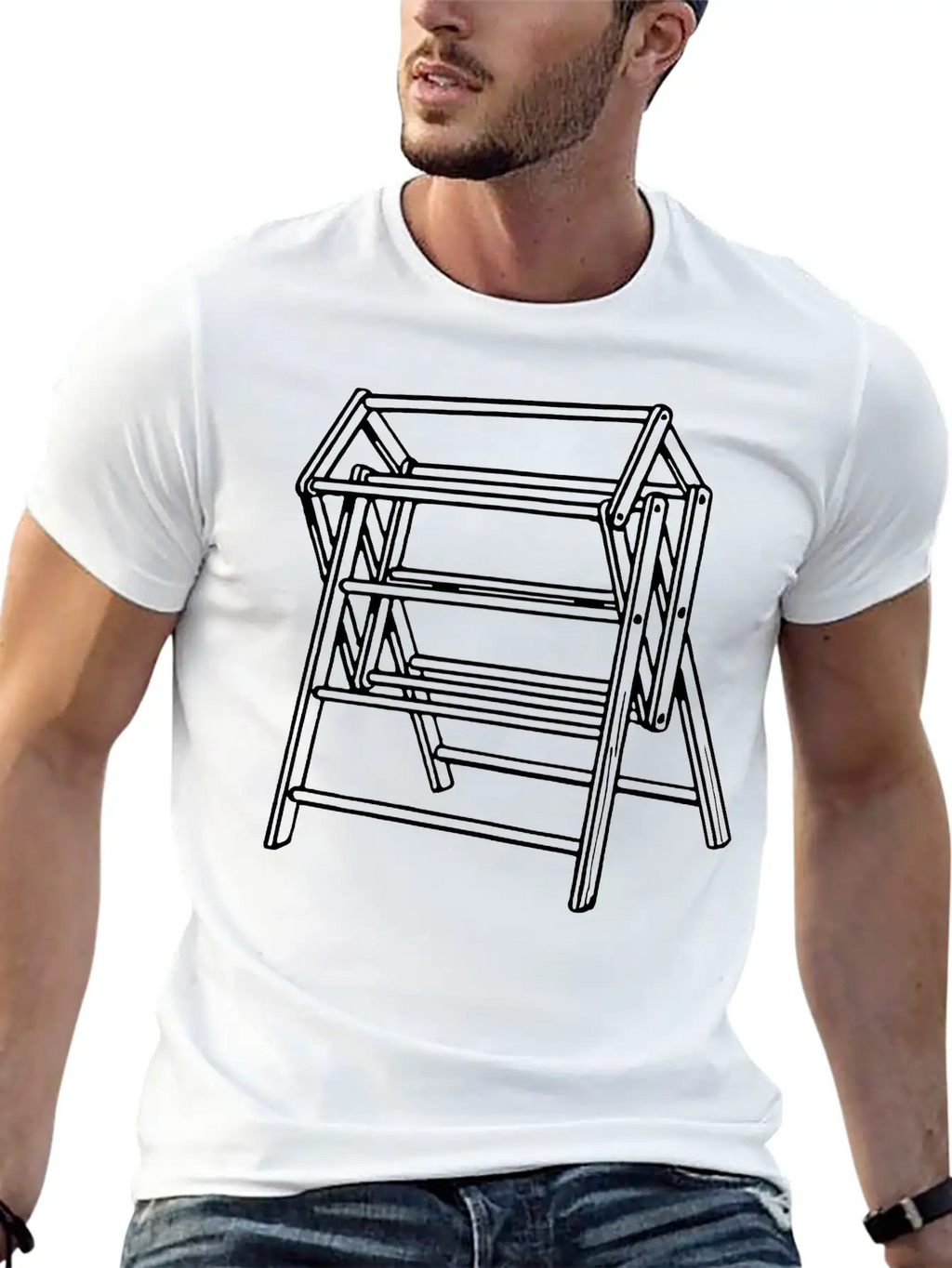 Clothes Airer Unisex Casual T-Shirt – Clean Design For Daily Comfort