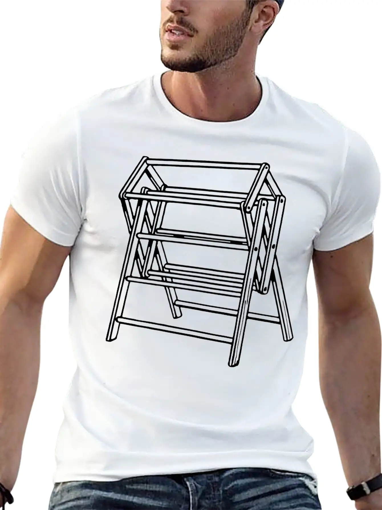 Clothes Airer Unisex Casual T-Shirt – Clean Design For Daily Comfort
