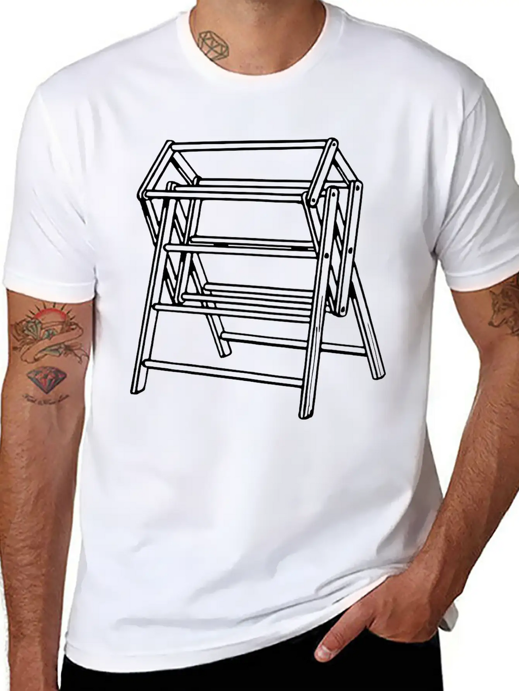 Clothes Airer Unisex Casual T-Shirt – Clean Design For Daily Comfort