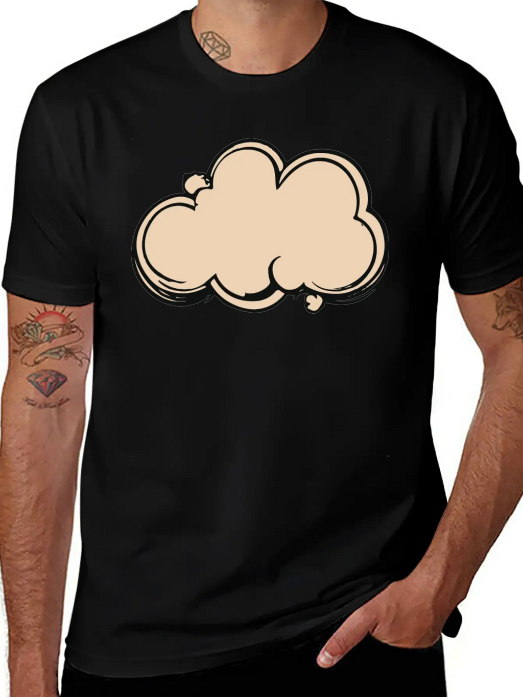 Cloud In The Sky Unisex Short Sleeve Soft Cotton T-Shirt – Casual Everyday Wear