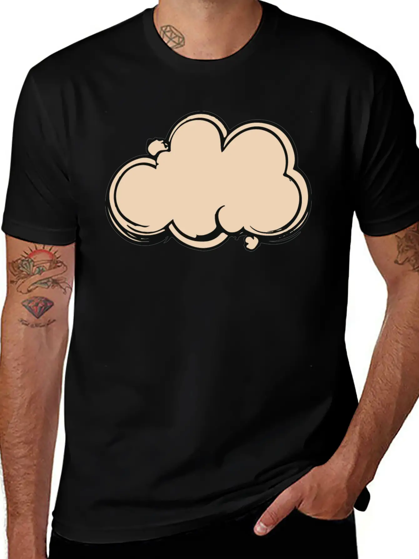 Cloud In The Sky Unisex Short Sleeve Soft Cotton T-Shirt – Casual Everyday Wear