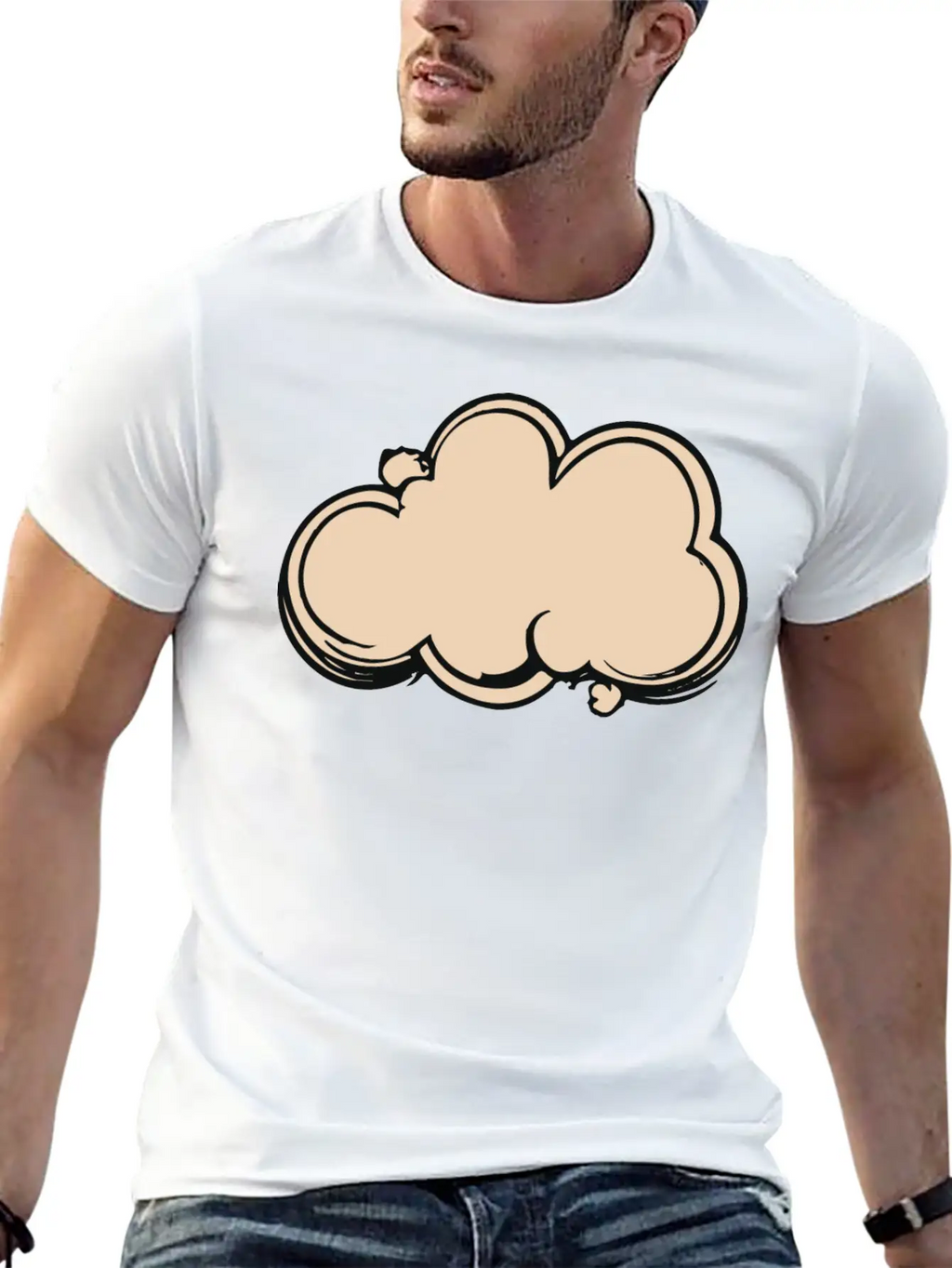 Cloud In The Sky Unisex Short Sleeve Soft Cotton T-Shirt – Casual Everyday Wear