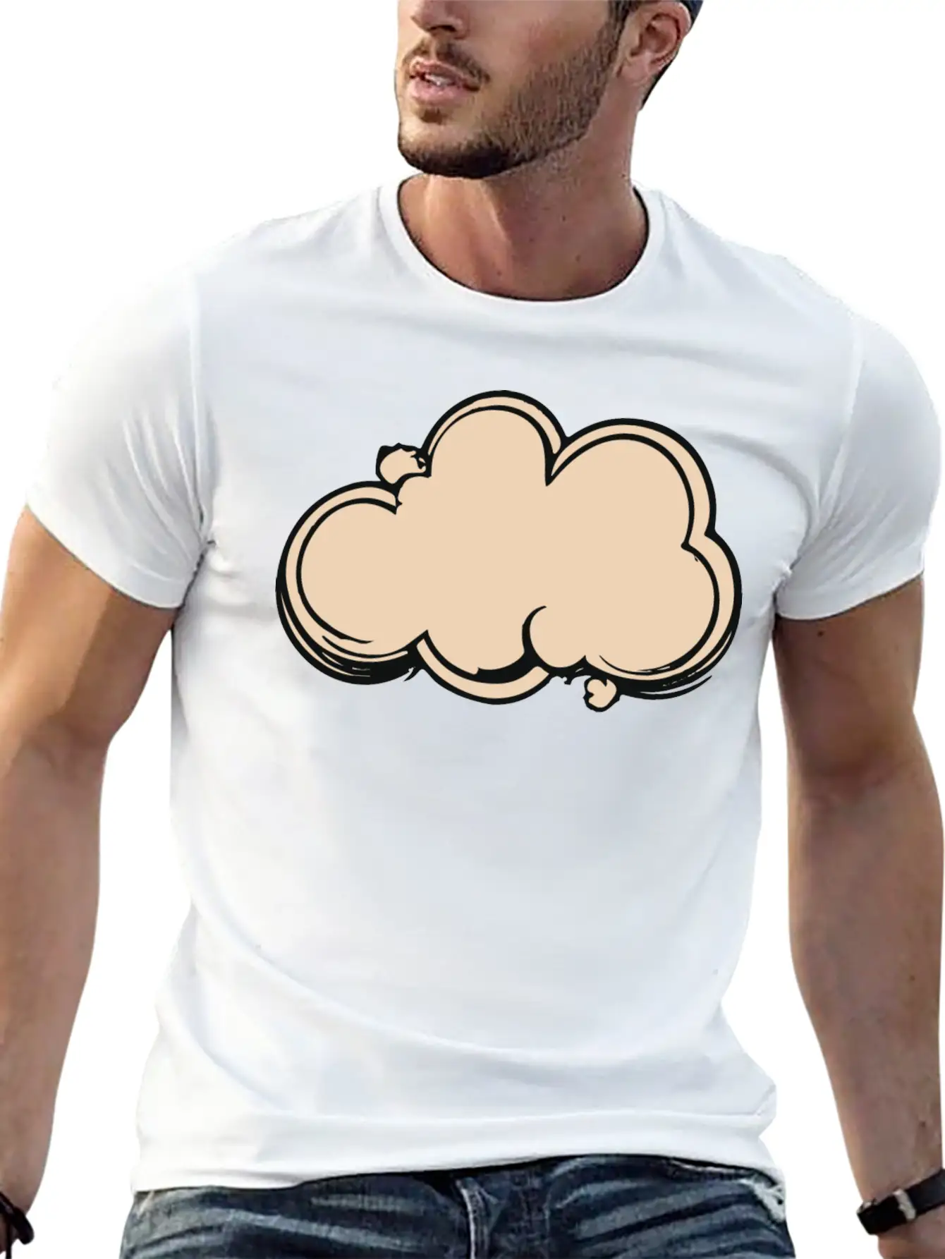 Cloud In The Sky Unisex Short Sleeve Soft Cotton T-Shirt – Casual Everyday Wear