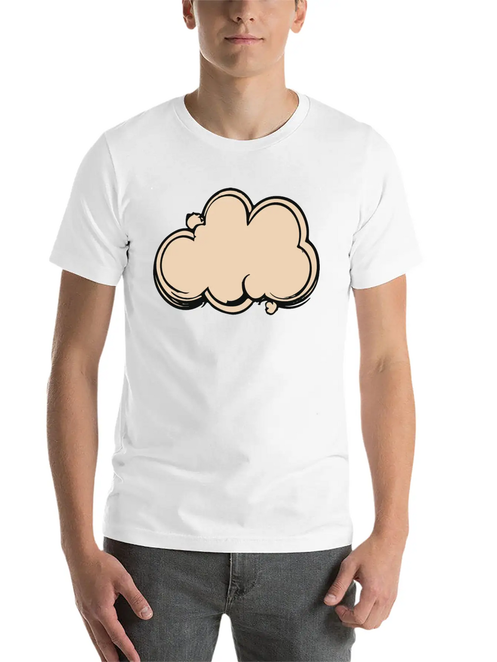 Cloud In The Sky Unisex Short Sleeve Soft Cotton T-Shirt – Casual Everyday Wear