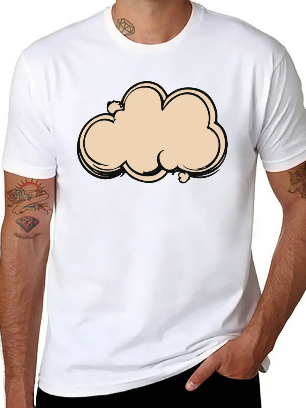 Cloud In The Sky Unisex Short Sleeve Soft Cotton T-Shirt – Casual Everyday Wear