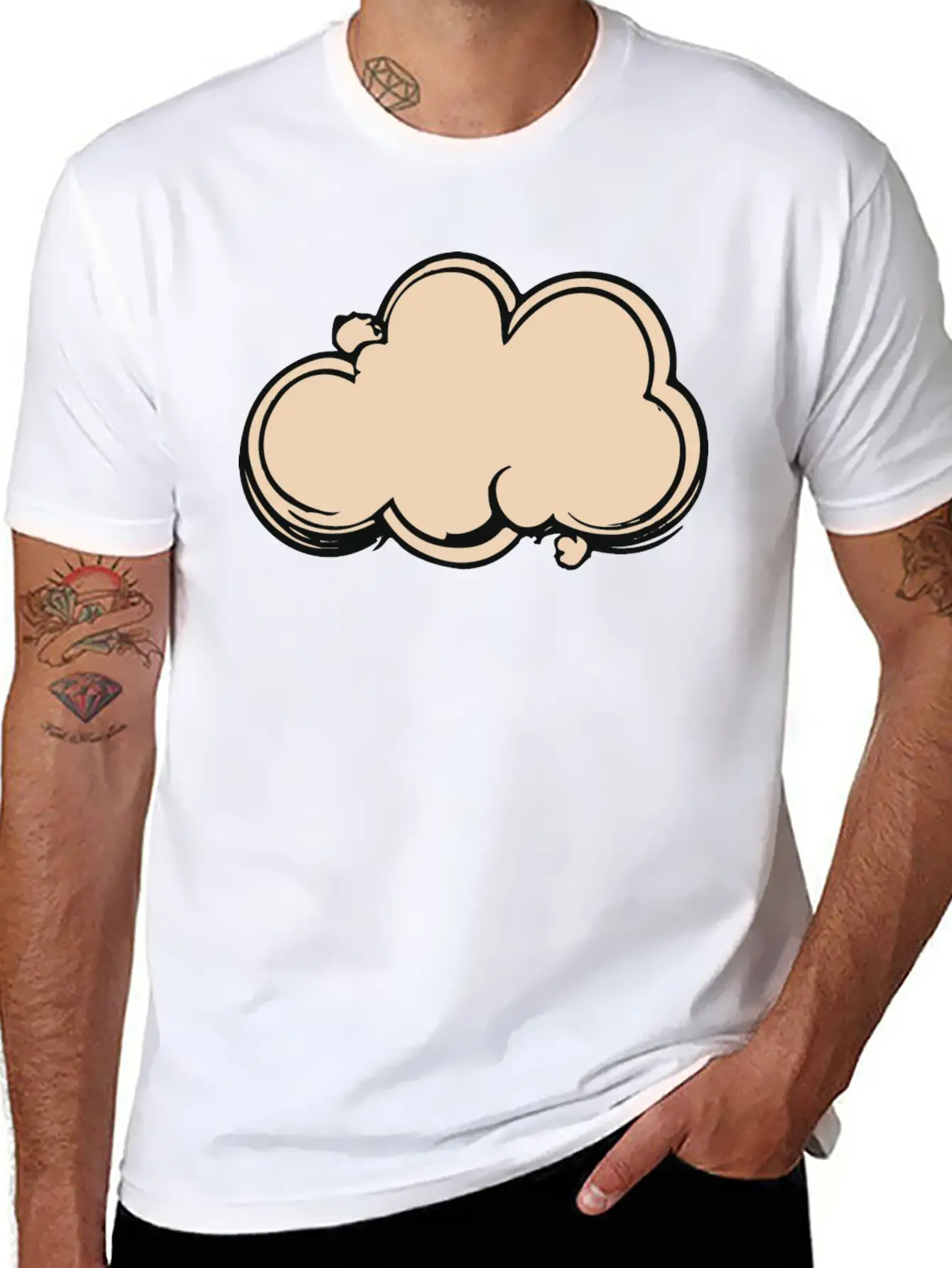 Cloud In The Sky Unisex Short Sleeve Soft Cotton T-Shirt – Casual Everyday Wear