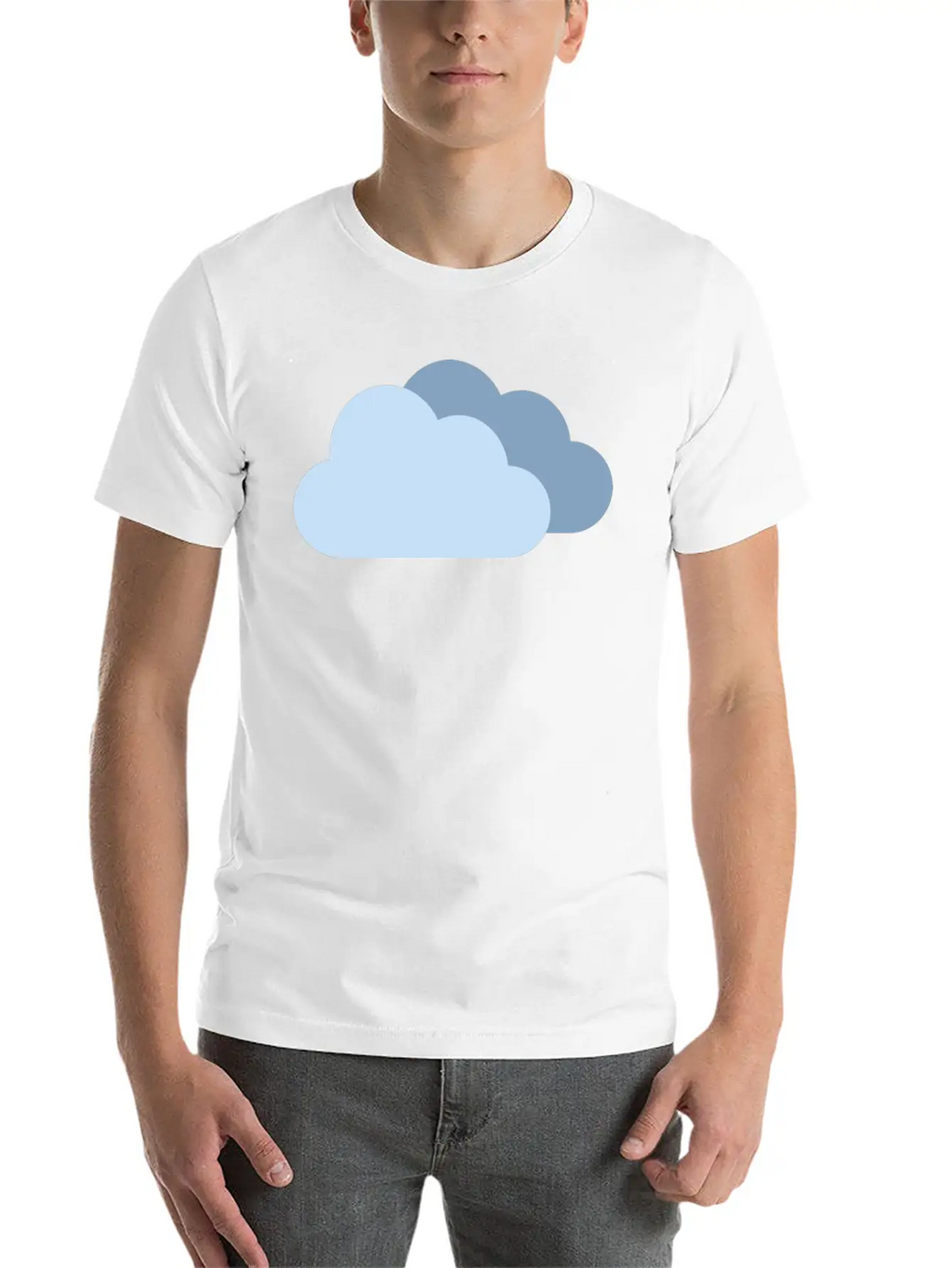 Cloudy Clouds Weather Forecast Sky Blue For Boy Unisex Casual T-Shirt – Clean Design For Daily Comfort