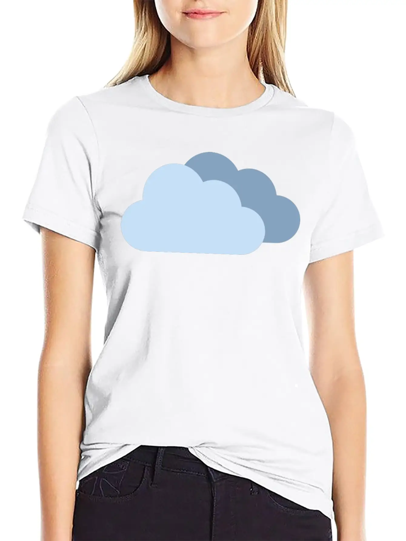 Cloudy Clouds Weather Forecast Sky Blue For Boy Unisex Casual T-Shirt – Clean Design For Daily Comfort