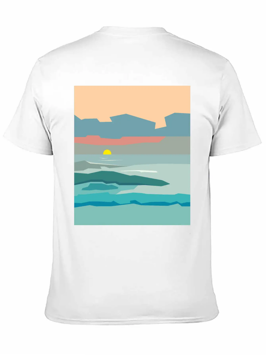 Cloudy Sky With The Sun Going Down To The Horizon. Unisex Casual T-Shirt – Clean Design For Daily Comfort