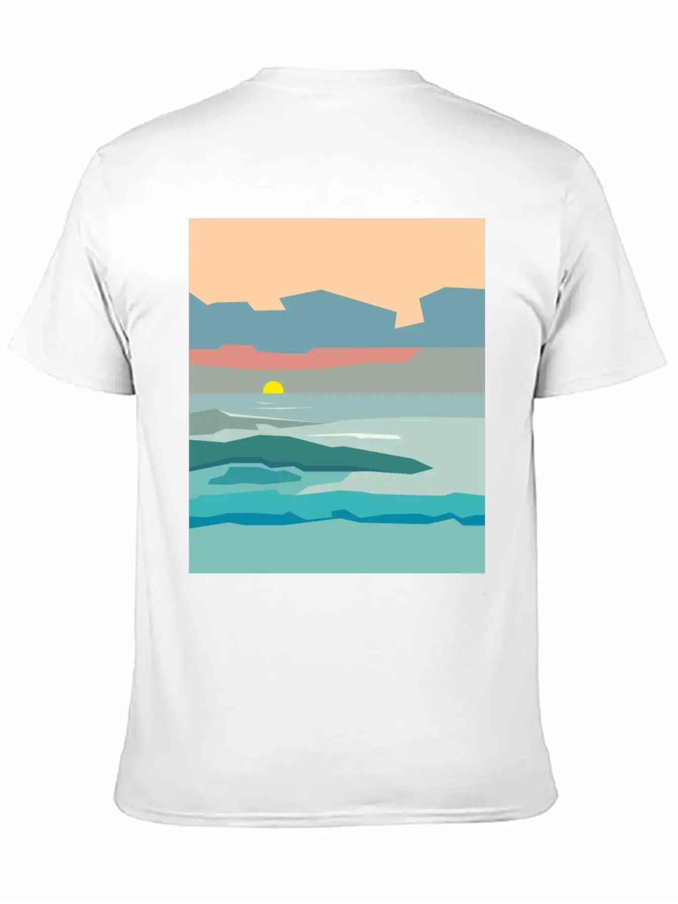 Cloudy Sky With The Sun Going Down To The Horizon. Unisex Casual T-Shirt – Clean Design For Daily Comfort