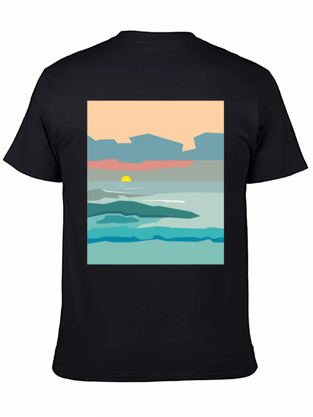 Cloudy Sky With The Sun Going Down To The Horizon. Unisex Casual T-Shirt – Clean Design For Daily Comfort