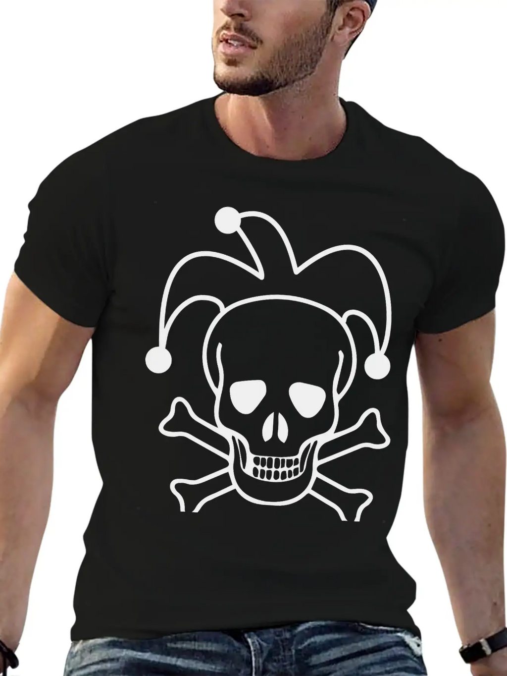 Clown Skull Unisex Short Sleeve Soft Cotton T-Shirt – Casual Everyday Wear