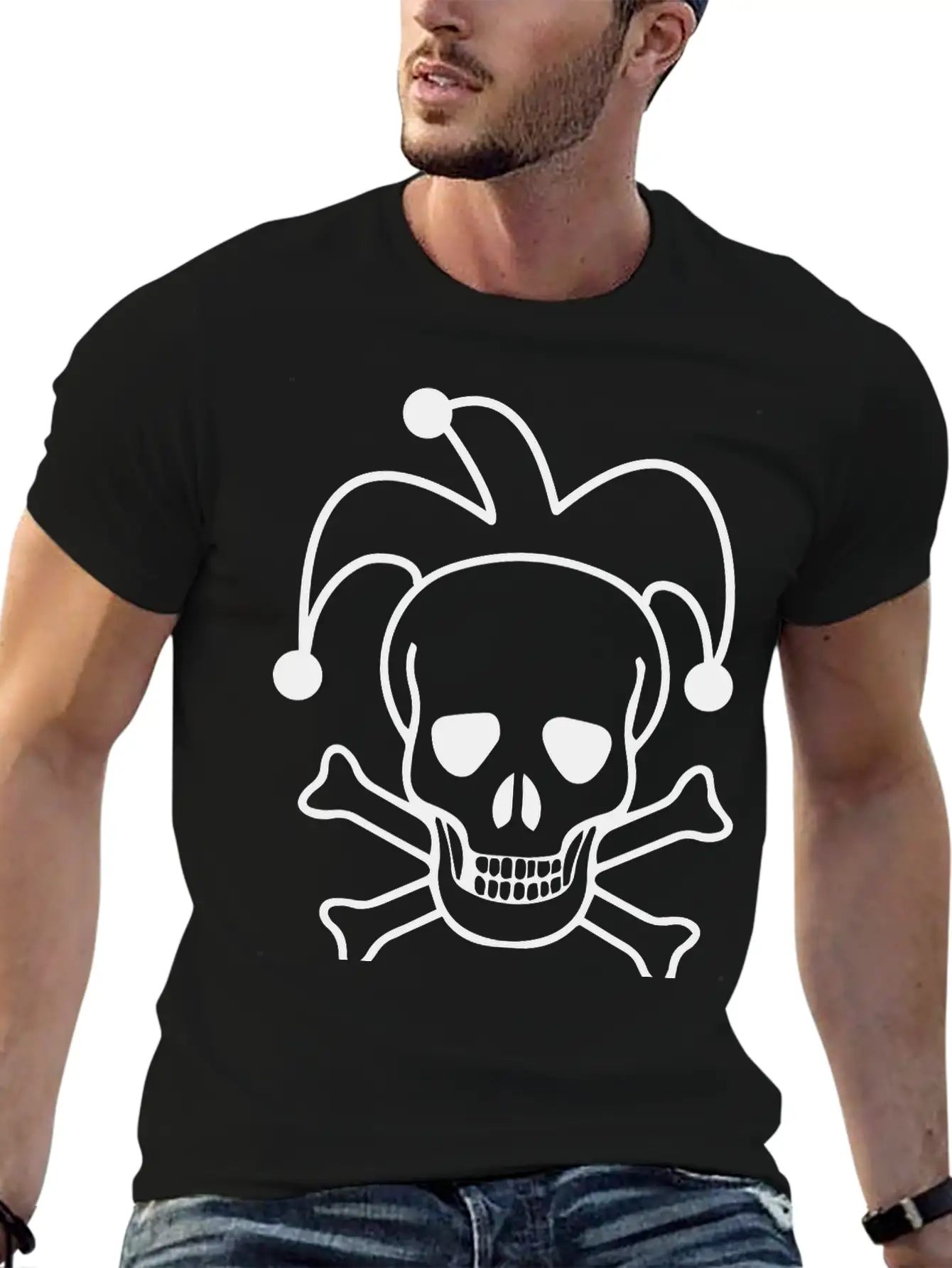 Clown Skull Unisex Short Sleeve Soft Cotton T-Shirt – Casual Everyday Wear