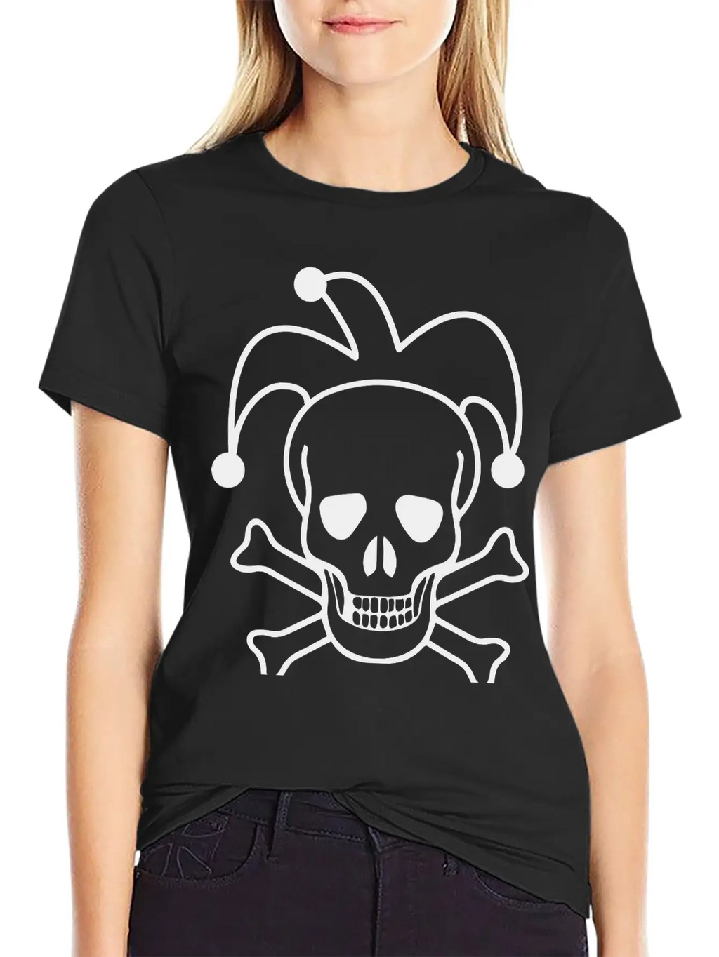 Clown Skull Unisex Short Sleeve Soft Cotton T-Shirt – Casual Everyday Wear
