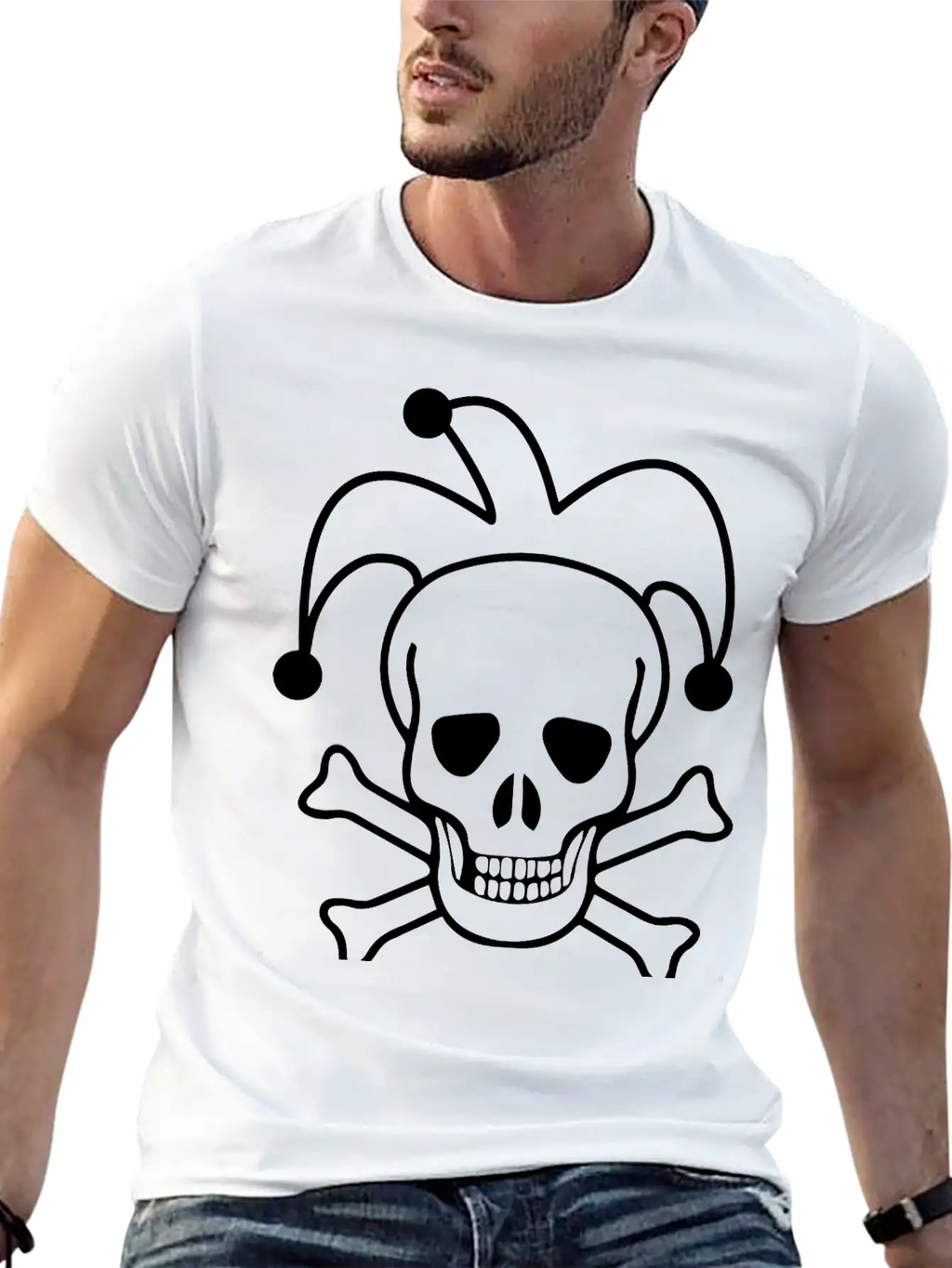 Clown Skull Unisex Short Sleeve Soft Cotton T-Shirt – Casual Everyday Wear