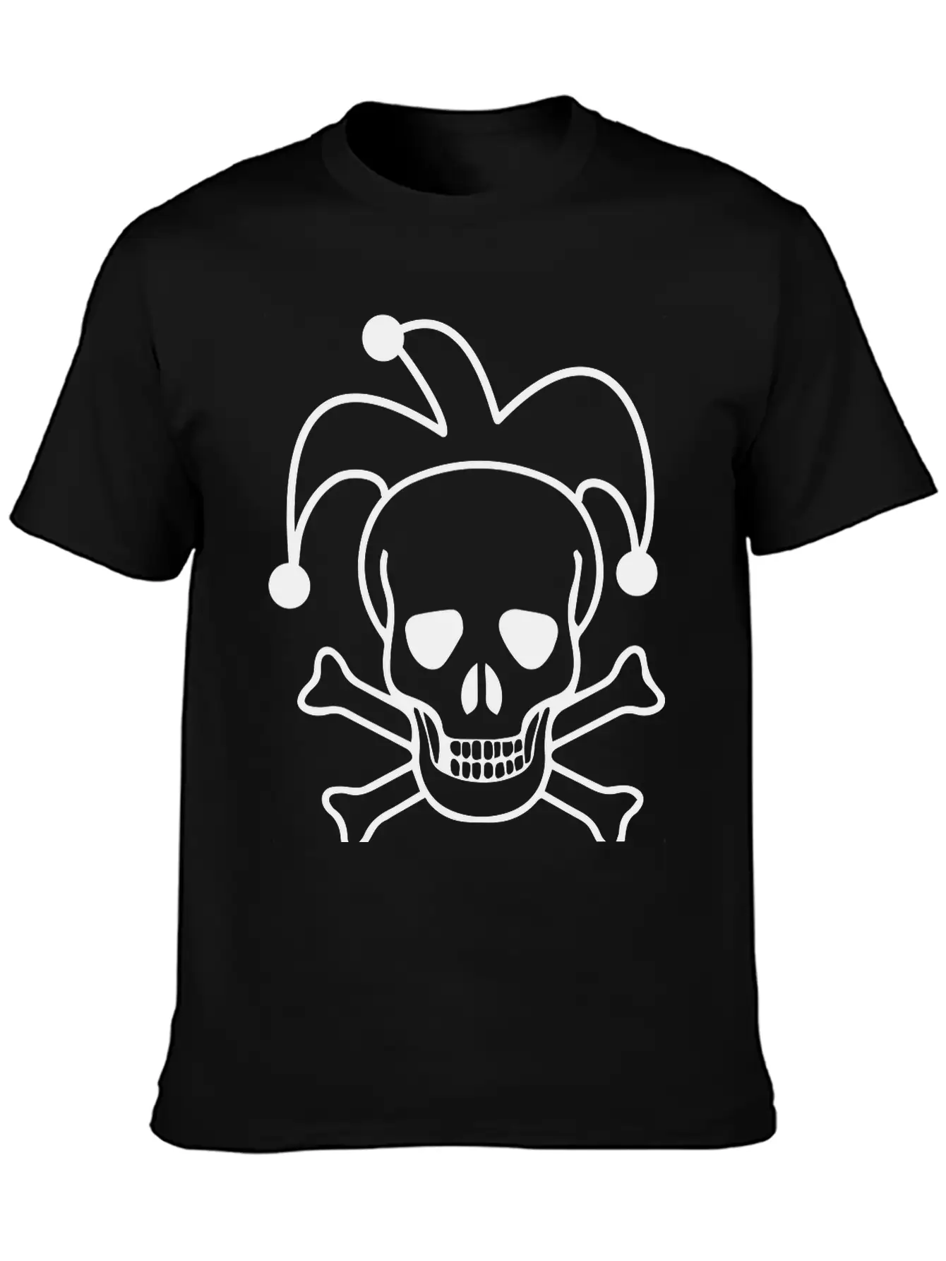Clown Skull Unisex Short Sleeve Soft Cotton T-Shirt – Casual Everyday Wear