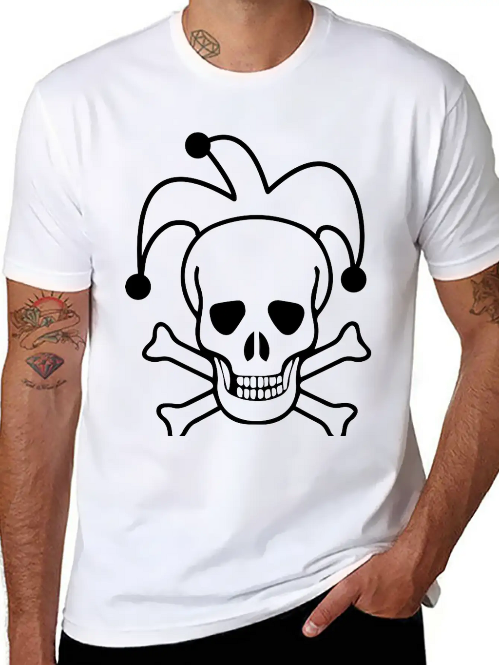 Clown Skull Unisex Short Sleeve Soft Cotton T-Shirt – Casual Everyday Wear