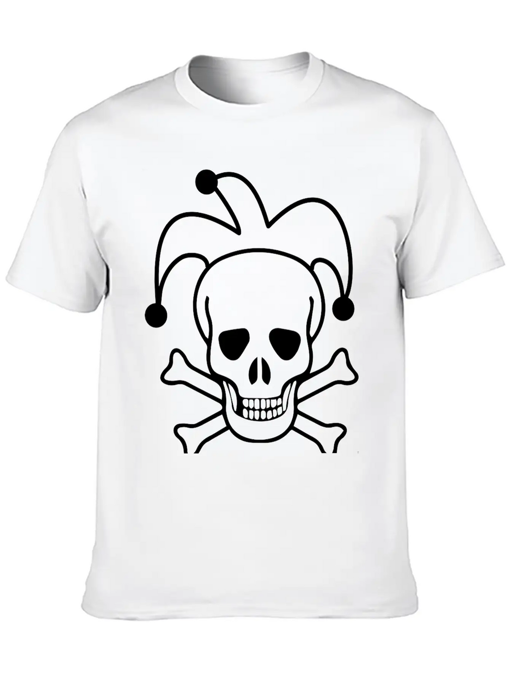 Clown Skull Unisex Short Sleeve Soft Cotton T-Shirt – Casual Everyday Wear