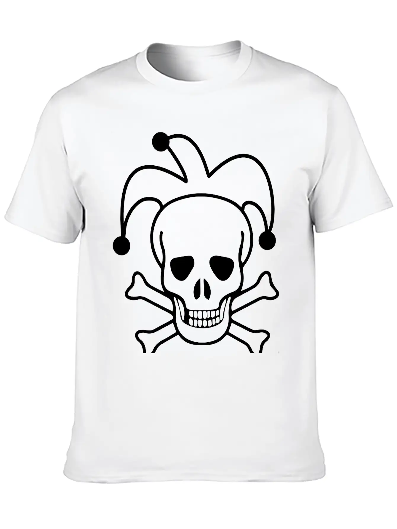 Clown Skull Unisex Short Sleeve Soft Cotton T-Shirt – Casual Everyday Wear
