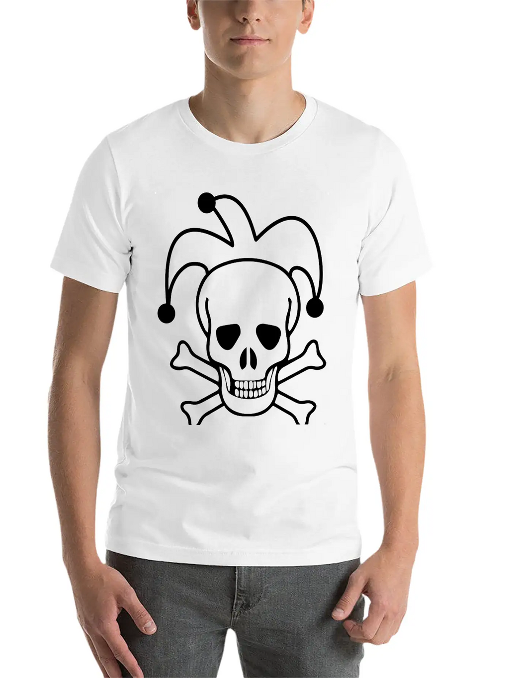 Clown Skull Unisex Short Sleeve Soft Cotton T-Shirt – Casual Everyday Wear