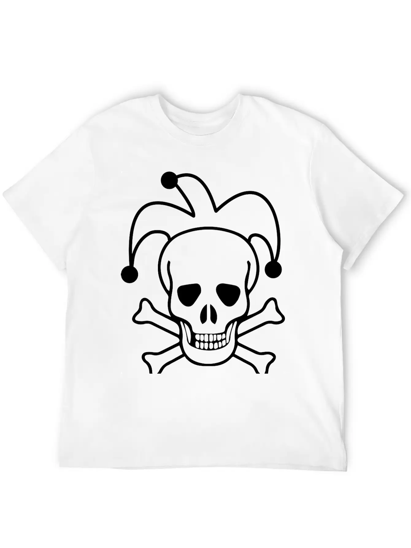 Clown Skull Unisex Short Sleeve Soft Cotton T-Shirt – Casual Everyday Wear
