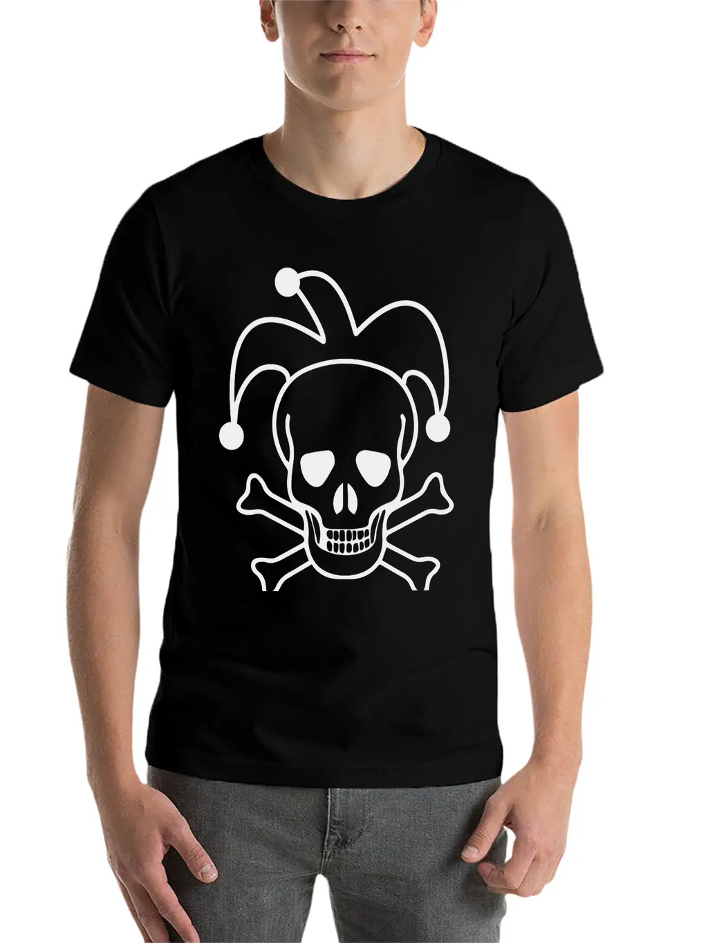 Clown Skull Unisex Short Sleeve Soft Cotton T-Shirt – Casual Everyday Wear