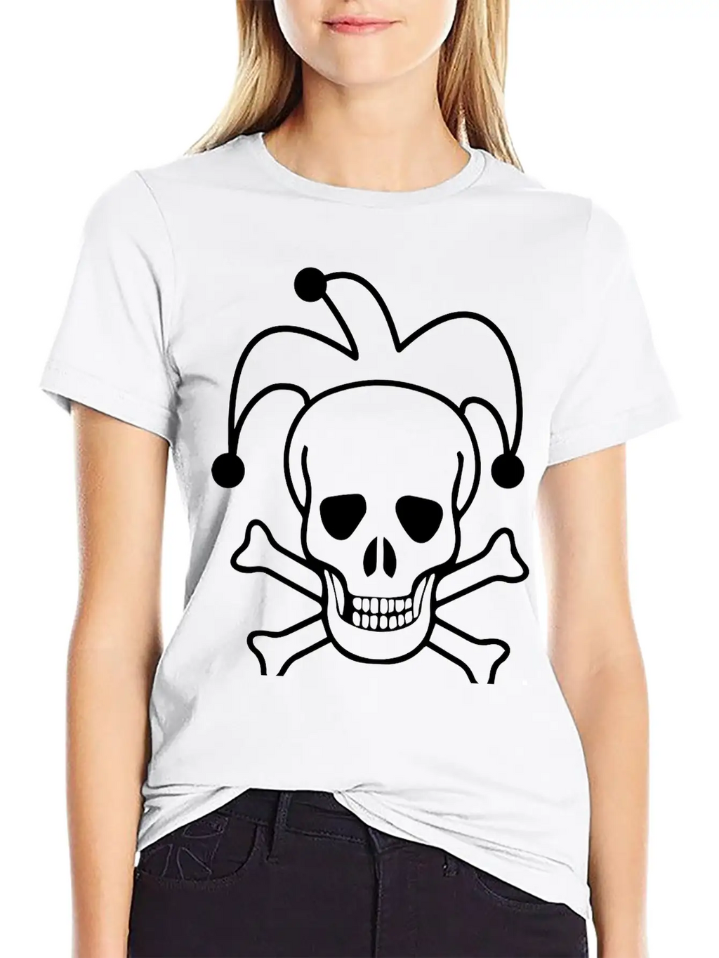 Clown Skull Unisex Short Sleeve Soft Cotton T-Shirt – Casual Everyday Wear