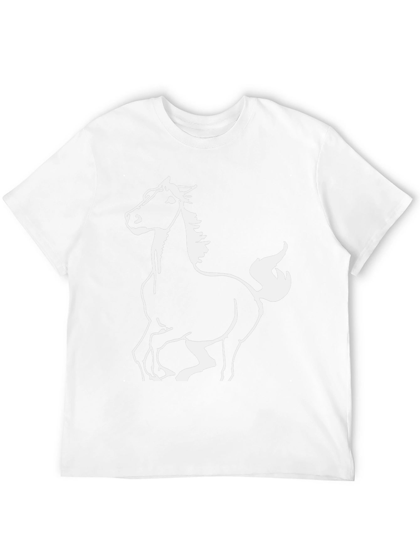 Black Horse Graphic Tee - Stylish Mens T-Shirt