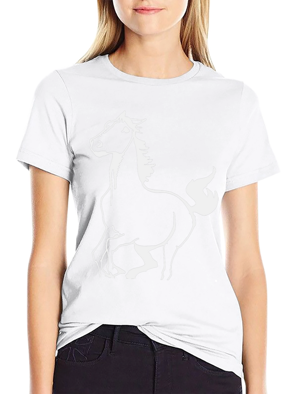 Black Horse Graphic Tee - Stylish Mens T-Shirt