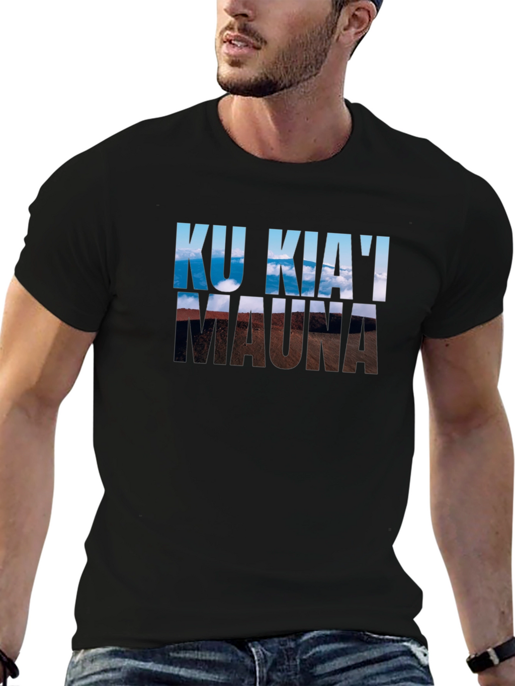 Ku Kiai Mauna T-Shirt - Black Graphic Tee