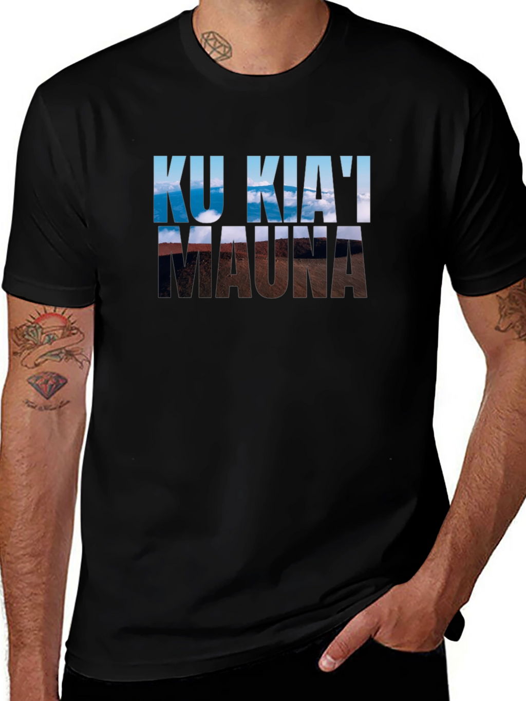 Ku Kiai Mauna T-Shirt - Black Graphic Tee